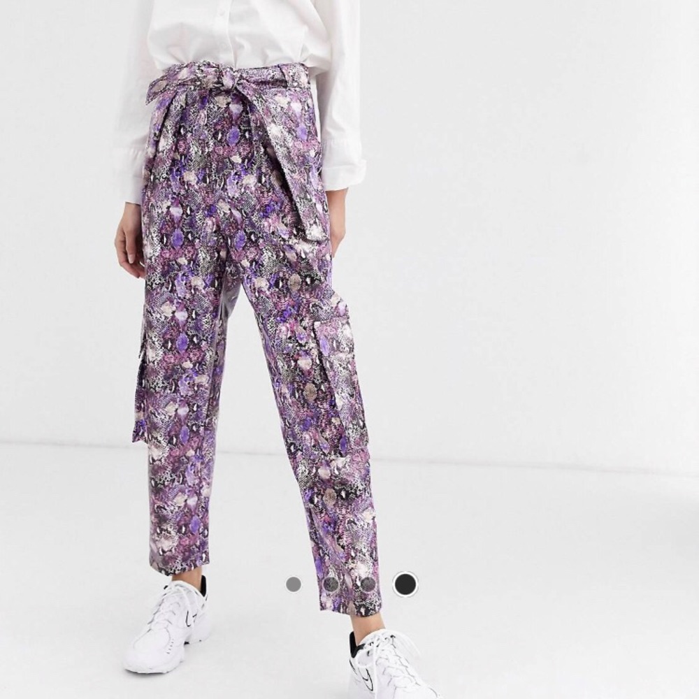 ASOS faux snake skin patent pants